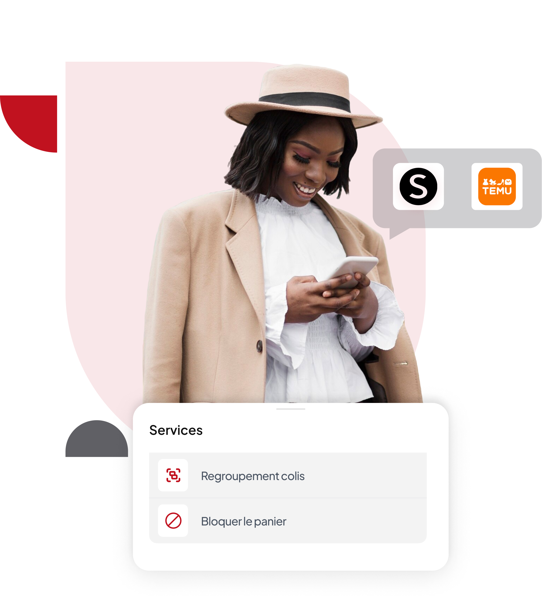 Woman using phone